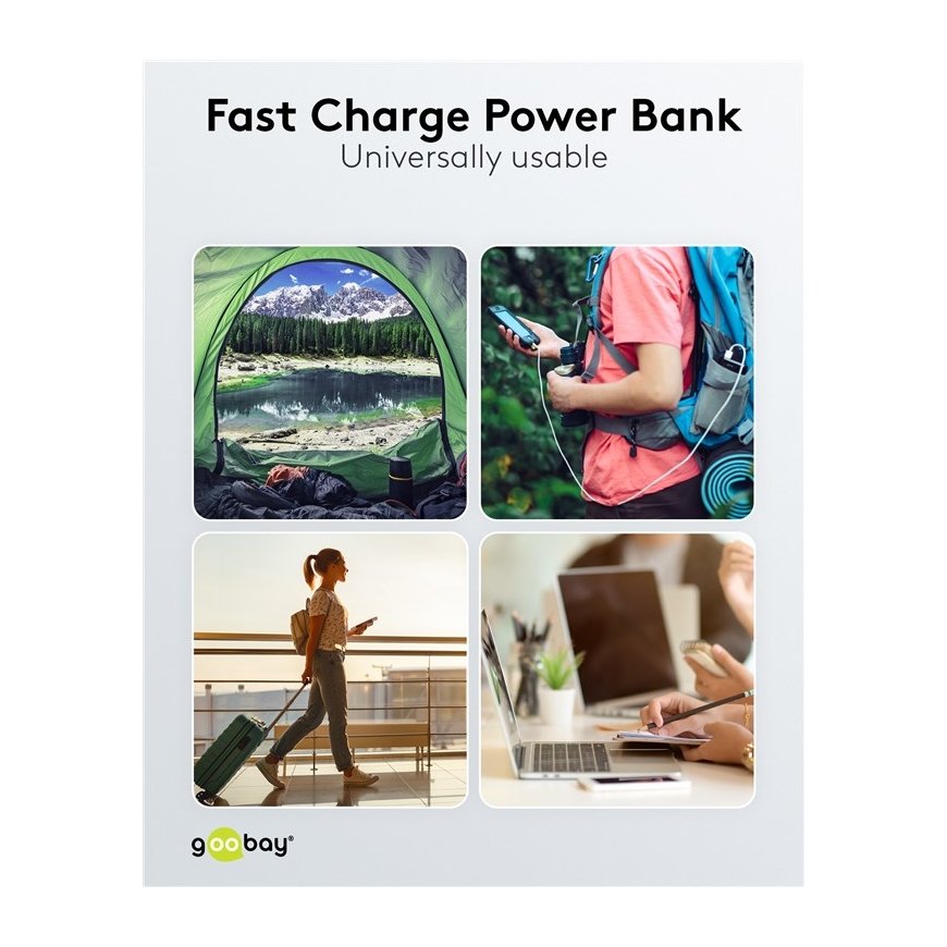 Goobay 53939 akupank Liitiumpolümeer (LiPo) 20000 mAh Must – 3