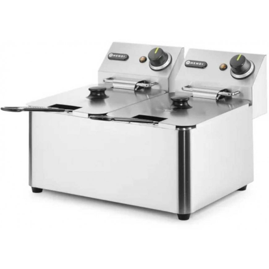 Deep fryer Gastronomiczna Kitchen Line 6kW 230V 2 x 4L - Hendi 205846