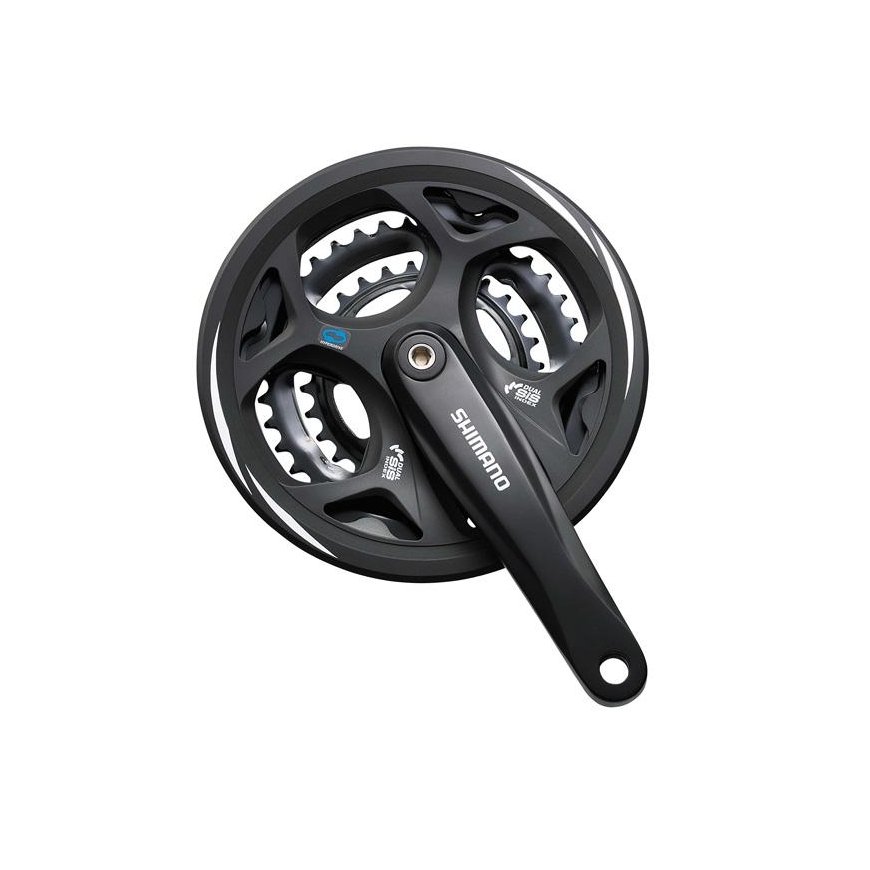 Priekinis žvaigždžių blokas Shimano ALTUS FC-M311-48T 170MM 7/8-speed juodas-48X38X28T – 2