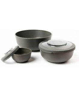 Amuse 3 miski su pokrywkami pilka