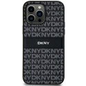 Case DKNY DKHCP14LPRTHSLK iPhone 14 Pro 6.1" black/black hardcase Leather Mono Stripe & Metal Logo