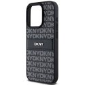 Dėklas DKNY DKHCP14LPRTHSLK iPhone 14 Pro 6.1" juoda/juodas hardcase Leather Mono Stripe & Metal Logo
