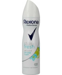 Unilever Rexona Stay Fresh Woman dezodorantas purškiklis Mėlyna Poppy & Apple 150ml