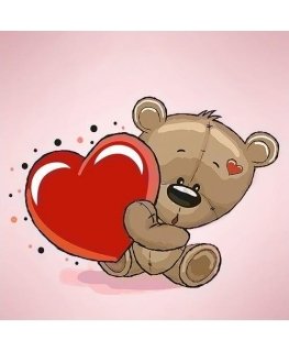 Beldizart Bear heart 20*20 cm WD2299