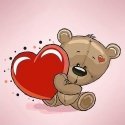 Beldizart Bear heart 20*20 cm WD2299 Beldizart Bear heart 20*20 cm WD2299