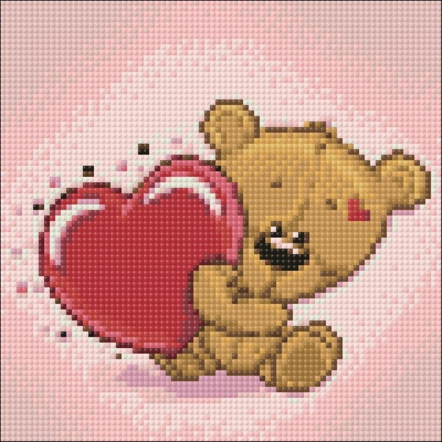Beldizart Meškiuko širdelė 20*20 cm WD2299 – 2