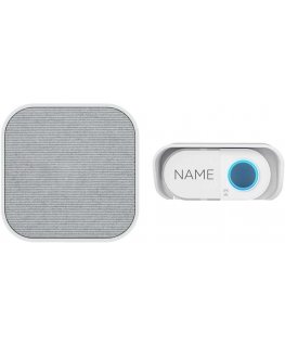 Orno ATEL DC, battery-powered wireless doorbell, learning system, 38 sounds, 150m, white
