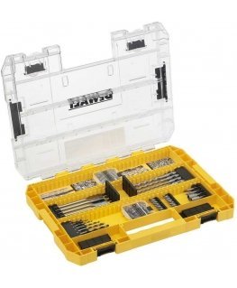 Grąžtas komplektas 85 vnt. końcówek PH, PZ, TX, wierteł do drewna, metalu i betonu, Large Tough Case, DeWALT [DT70762-QZ]