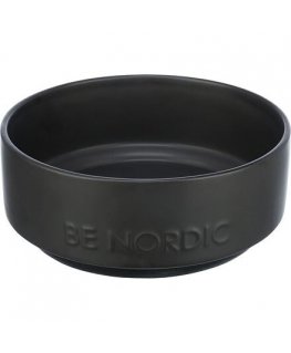 Trixie BE NORDIC bowl, ceramic/rubber, 1.2 l/ø 18 cm, black