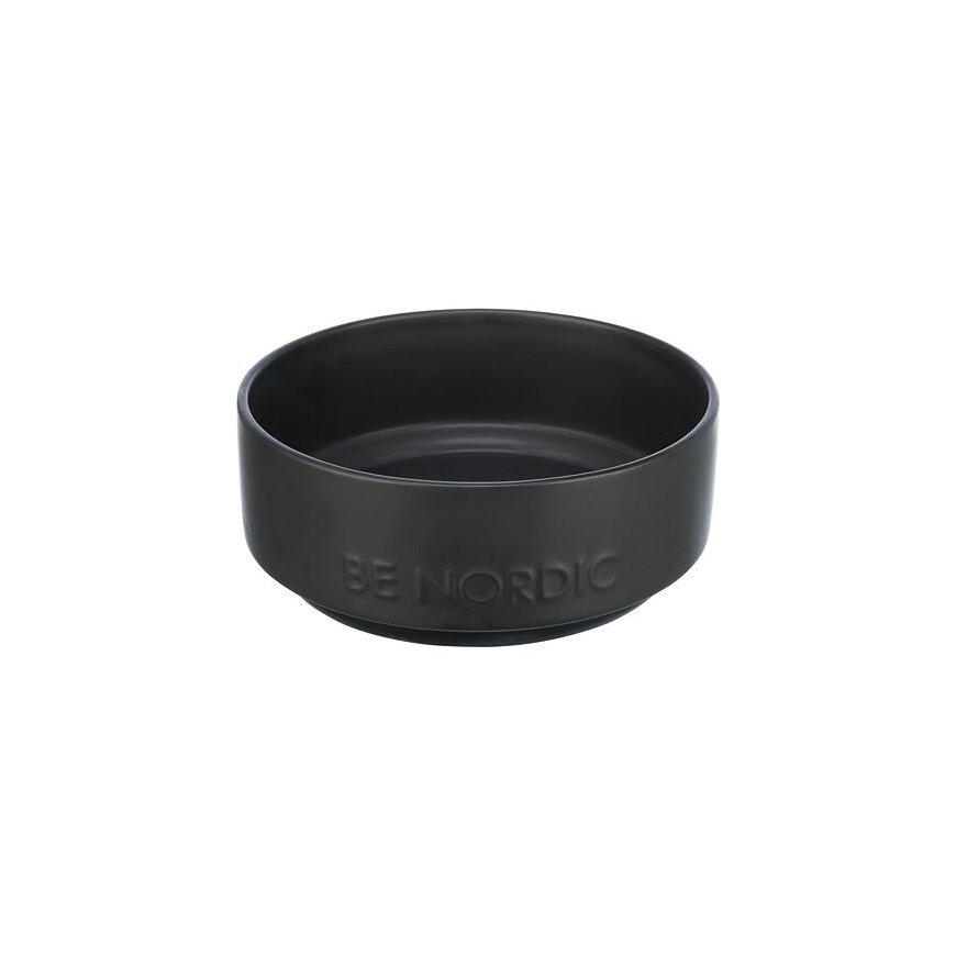 Trixie BE NORDIC bowl, ceramic/rubber, 1.2 l/ø 18 cm, black