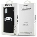 Dėklas DKNY DKHMN61SNYACH iPhone 11 / Xr 6.1" juoda/juodas hardcase Liquid Silicone Baltas Printed Logo MagSafe