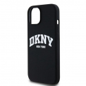 Case DKNY DKHMN61SNYACH iPhone 11 / Xr 6.1" black/black hardcase Liquid Silicone White Printed Logo MagSafe