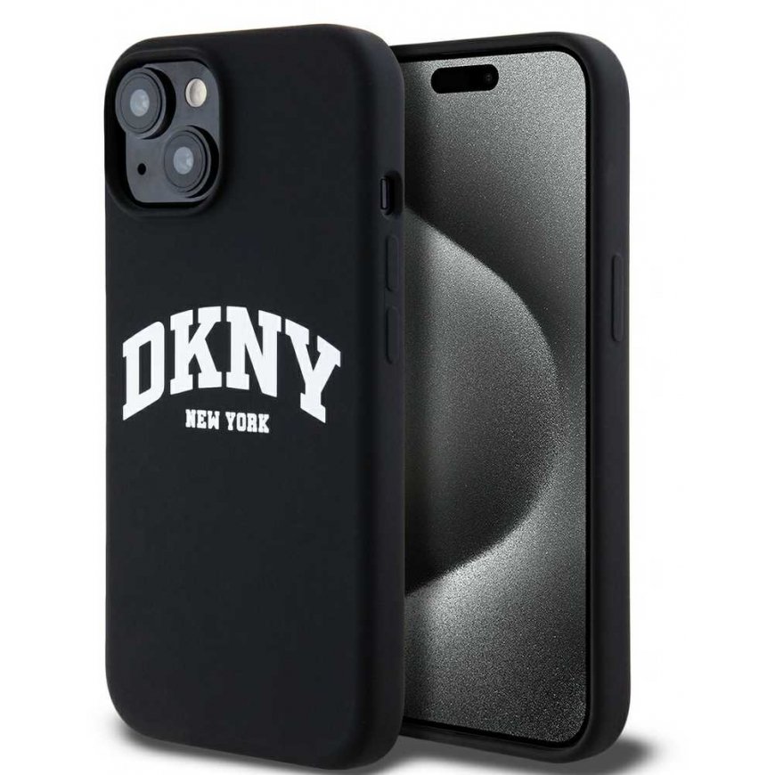 Case DKNY DKHMN61SNYACH iPhone 11 / Xr 6.1" black/black hardcase Liquid Silicone White Printed Logo MagSafe – 4
