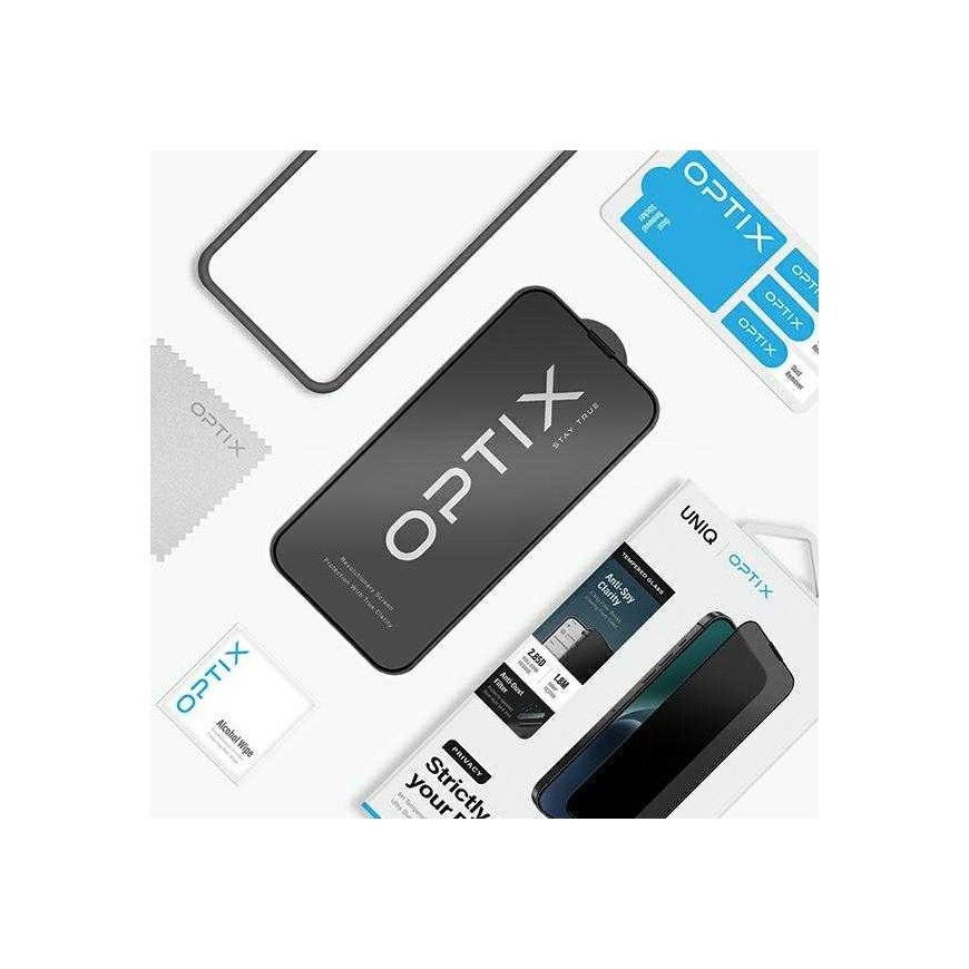 UNIQ Optix Privacy iPhone 15 6.1" / 14 Pro 6.1" prywatyzyujące tempered glass with applicator – 3