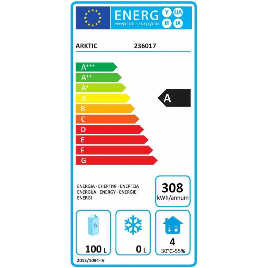 Šaldiklis Arktic Energiją taupanti šaldytuvo spintelė po stalviršiu pagaminta iš nerūdijančio plieno 0-8C 200 l 124 W Budget Lin – 5