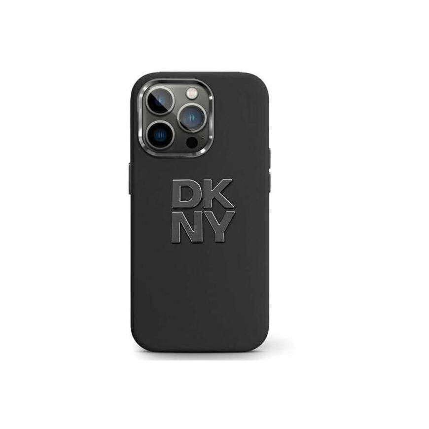 Case DKNY case for IPHONE 15 DKHCP15SSMCBSK (DKNY HC Silicone W/Stack Metal Logo) black