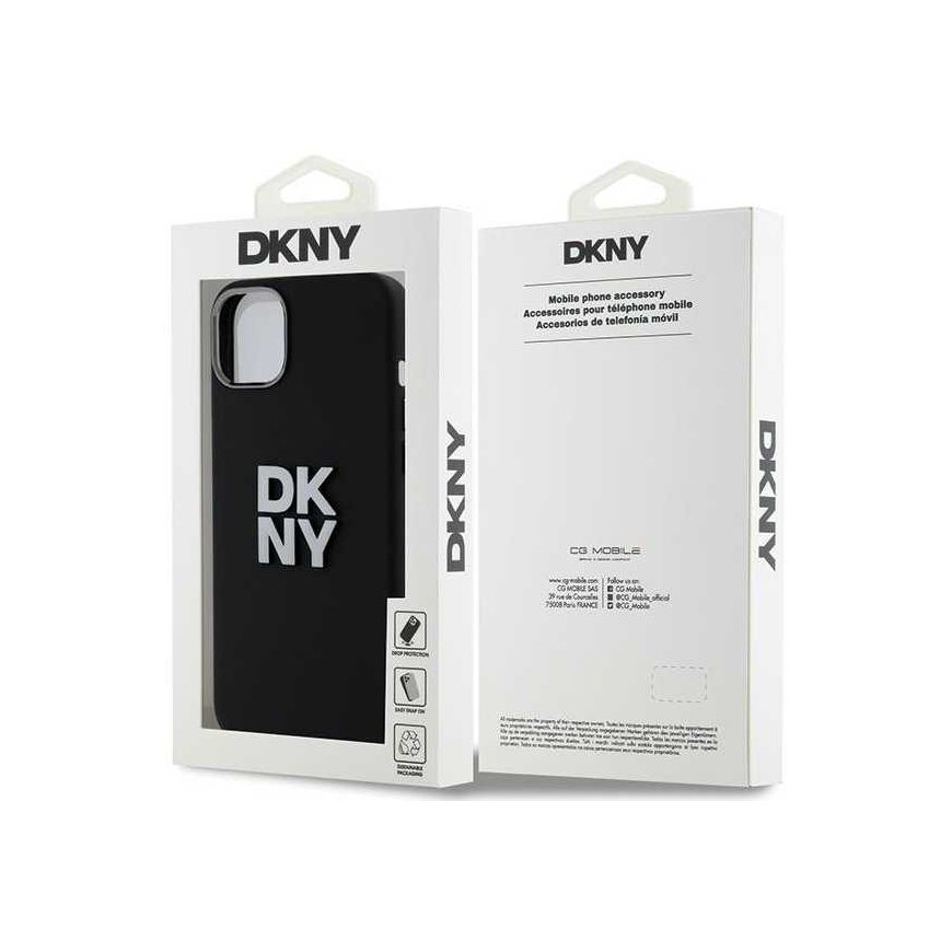 Case DKNY case for IPHONE 15 DKHCP15SSMCBSK (DKNY HC Silicone W/Stack Metal Logo) black – 4