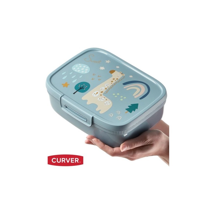 Snap Box Rectangular Food Storage Container with Divider 1,8L bl