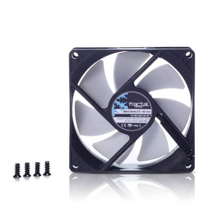 Fractal Design Silent Series R3 92mm Корпус компьютера Вентилятор 9,2 cm Черный, Белый – 2