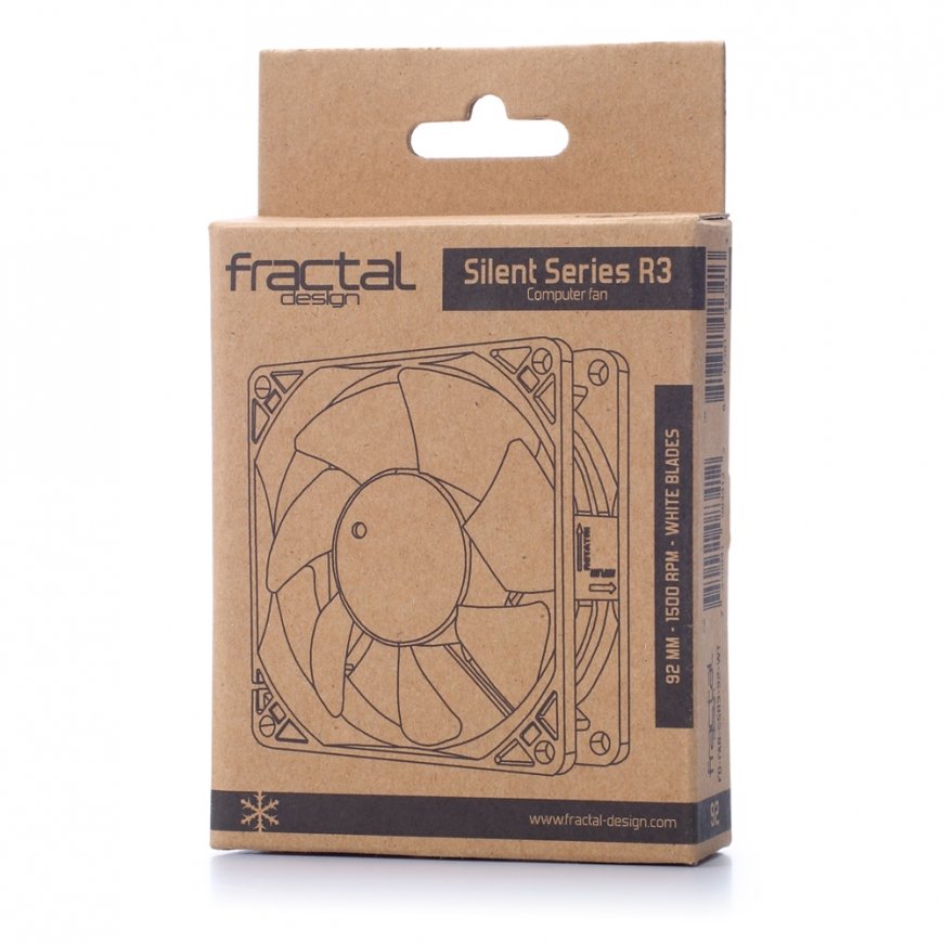 Fractal Design Silent Series R3 92mm Корпус компьютера Вентилятор 9,2 cm Черный, Белый – 4
