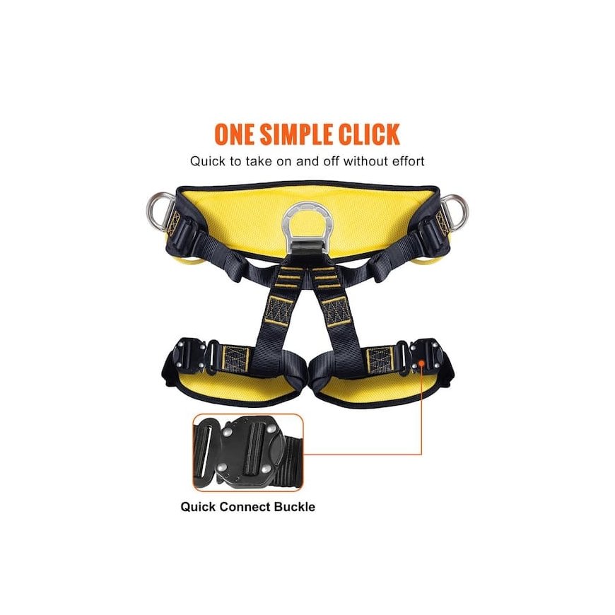 Belay kit with waist belt and shock absorber