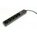 Gembird SPF5-C-5 surge protector Black 5 AC outlet(s) 250 V 1.5 m Gembird SPF5-C-5 surge protector Black 5 AC outlet(s) 250 V 1.5 m