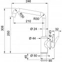Sink faucet Franke Urban, without pull-out shower, Onyx Sink faucet Franke Urban, without pull-out shower, Onyx