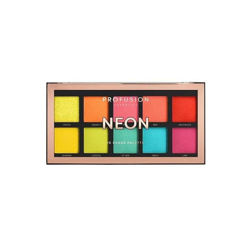 Profusion Neon Eyeshadow Palette paleta 10 cieni do powiek