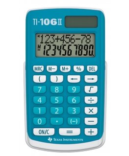 Texas Instruments TI-106 II kalkulaator Tasku Ekraanikalkulaator Sinine