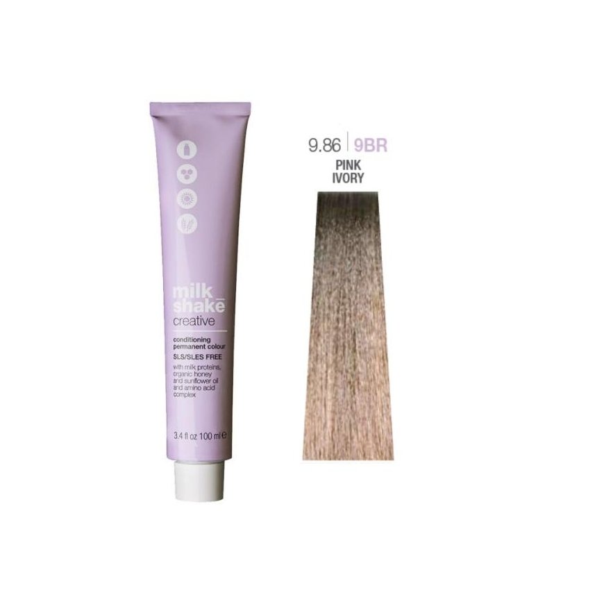 Milk Shake Creative - farba do włosów 100ml, full palette of colors - 9.86 | 9 BR || Bardzo Jasny Red Kasztanowy Blond – 2