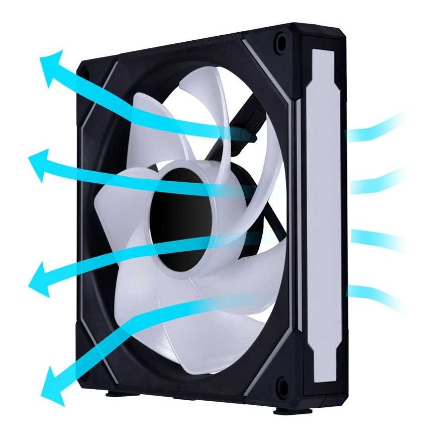 Lian Li UNI FAN SL-INF 140 ARGB Reverse Blade PWM Fan - 140mm, juodas – 4