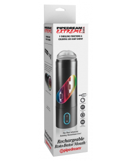 Pipedreams Extreme Toyz Pipedream Extreme Toyz PET - vibrating masturbator with 9 vibration modes Black
