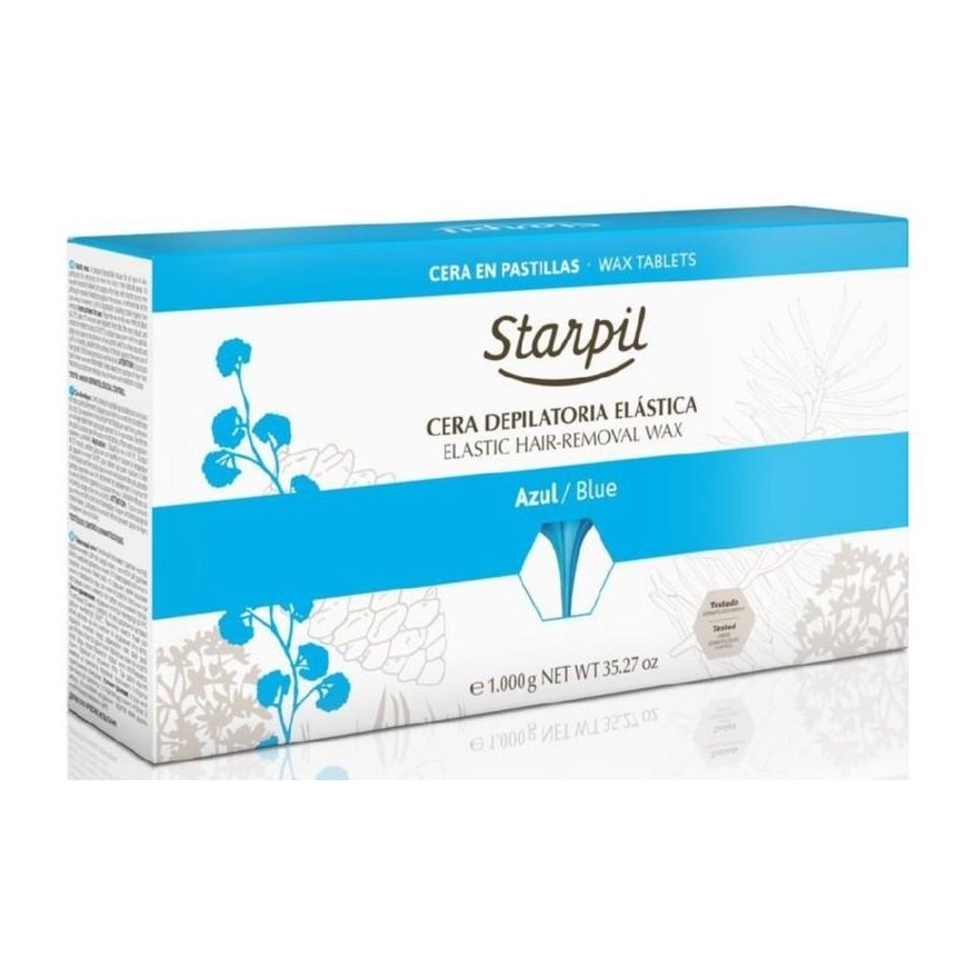 Žemoje temperatūroje besilydantis vaškas depiliacijai Starpil Film Wax Mėlyna, mėlynas, ypač elastingas, 1kg
