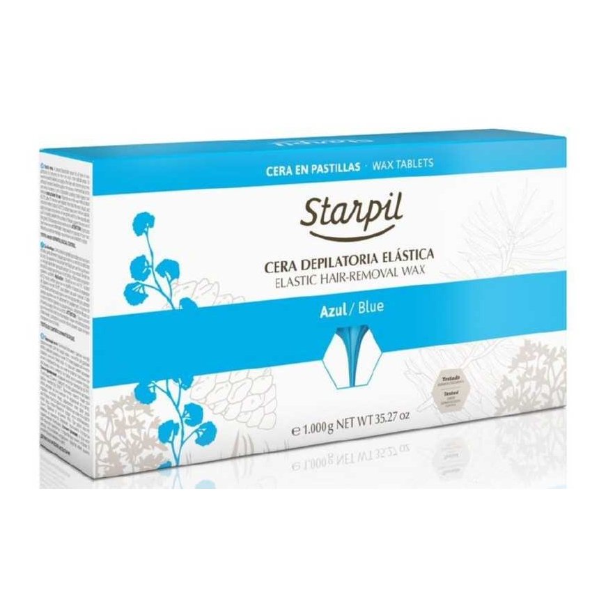 Žemoje temperatūroje besilydantis vaškas depiliacijai Starpil Film Wax Mėlyna, mėlynas, ypač elastingas, 1kg – 2