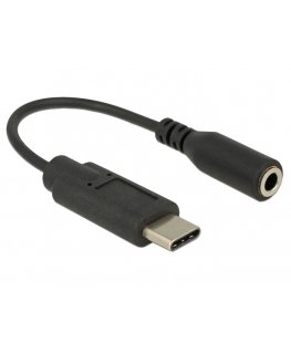 DeLOCK 65842 mobile phone cable Black 0.14 m USB C 3.5mm