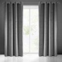 Eurofirany Curtain Pierre gray, rings 140x250 cm