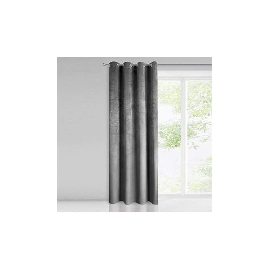 Eurofirany Užuolaida Pierre pilka, žiedai 140x250 cm – 4
