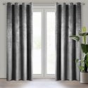 Eurofirany Curtain Pierre gray, rings 140x250 cm