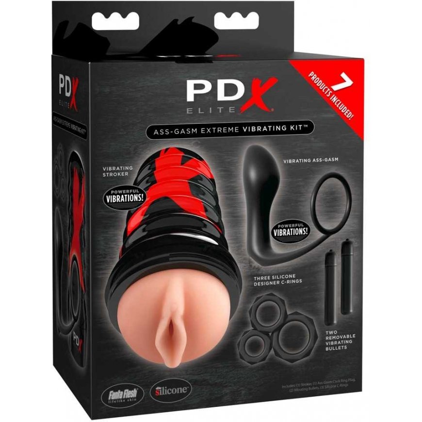 Pdx Elite Ass-gasm Extreme Vibrating Kit