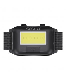 Savio FL-01 kabatas baterija Melns Pieres lukturis LED
