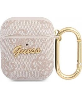 Guess Guess CASE ochronne GUA24GSMP 4G script metal collection DO AirPods 1/2 pink