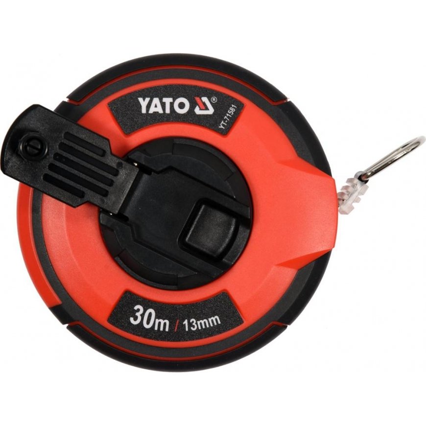 Yato YT-71581 tape measure 30 m Acrylonitrile butadiene styrene (ABS), Nylon, Rubber, Steel Black, R – 2