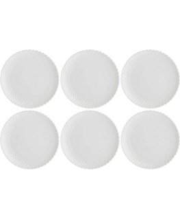 La Porcellana Bianca Set 6 talerzy do sałatek Momenti - White, 22 cm