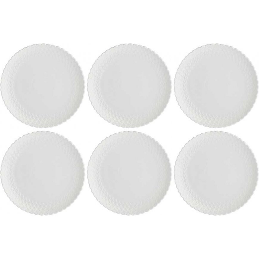 La Porcellana Bianca Set 6 talerzy do sałatek Momenti - White, 22 cm