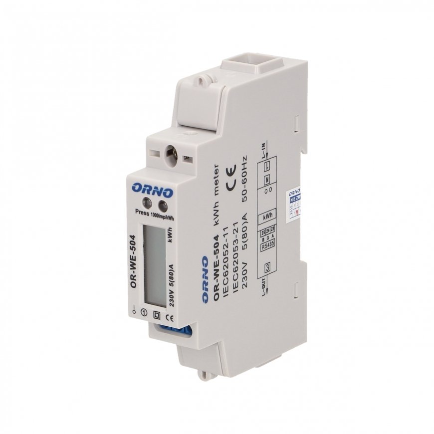 ORNO OR-WE-504 elektrības skaitītājs Elektronisks Balts