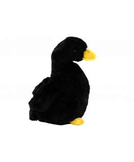 Lean Toys Pliušinis žąsų maskotas Juodas Cuddly pliušinis antis 40 cm