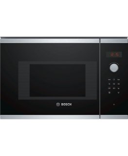 Bosch Serie 4 BFL523MS0 mikroviļņu krāsns Iebūvēts Solo mikrovilnis 20 L 800 W Melns, Nerūsējošs tērauds
