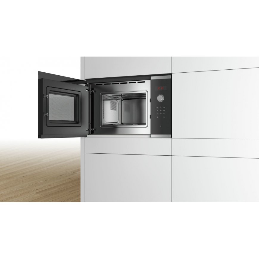 Bosch Serie 4 BFL523MS0 mikroaaltouuni Kiinteä Solo-mikroaaltouuni 20 L 800 W musta, Ruostumaton ter – 2