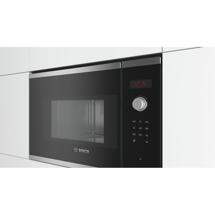 Bosch Serie 4 BFL523MS0 mikroaaltouuni Kiinteä Solo-mikroaaltouuni 20 L 800 W musta, Ruostumaton ter – 3
