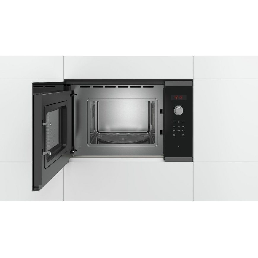 Bosch Serie 4 BFL523MS0 mikroaaltouuni Kiinteä Solo-mikroaaltouuni 20 L 800 W musta, Ruostumaton ter – 4
